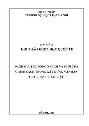 Đánh giá tác động xã hội và giới trong xây dựng văn bản