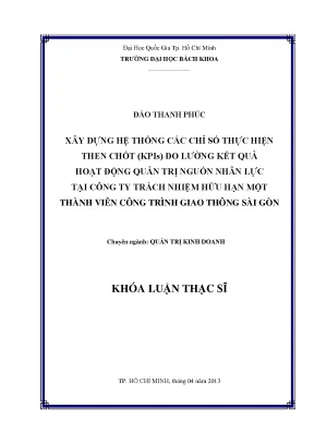 Luận Văn Thạc Sĩ: Xây Dựng Hệ Thống KPI Đo Lường Hiệu