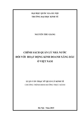 Chính sách quản lý nhà nước đối với kinh doanh xăng dầu
