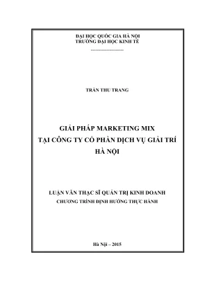 Giải pháp Marketing Mix cho Công ty Cổ phần Dịch vụ Giải