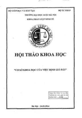 Hội thảo khoa học: Cơ sở khoa học định giá đất và ứng 