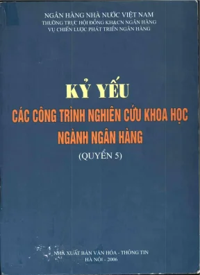 Kỷ yếu nghiên cứu khoa học ngành ngân hàng - Tập 5 từ