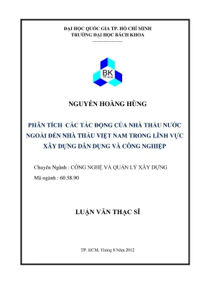Phân Tích Tác Động Của Nhà Thầu Nước Ngoài Đến Nhà Thầu