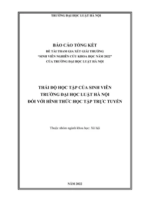 Nghiên cứu thái độ học tập trực tuyến của sinh viên Đại 