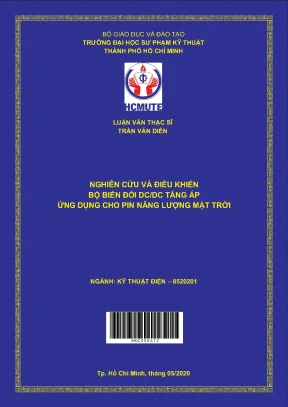 Nghiên cứu và điều khiển bộ biến đổi DC-DC tăng áp cho