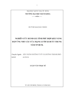 Nghiên cứu đánh giá tính phù hợp và khả năng đáp ứng nhu 