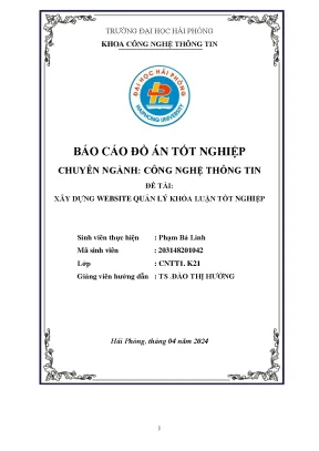 Xây Dựng Website Quản Lý Khóa Luận Tốt Nghiệp Công Nghệ