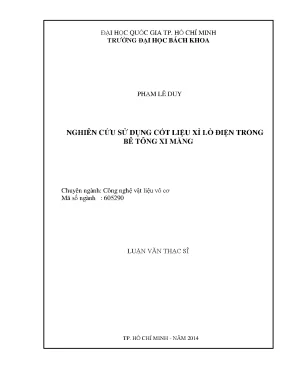 Nghiên cứu ứng dụng xỉ lò điện làm cốt liệu trong bê 