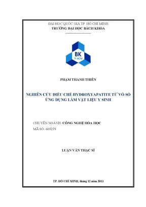 Nghiên cứu điều chế Hydroxyapatite từ vỏ sò ứng dụng