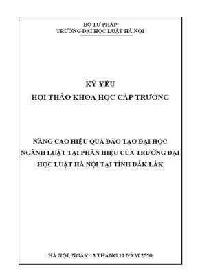Kỷ yếu hội thảo khoa học: Nâng cao hiệu quả đào tạo