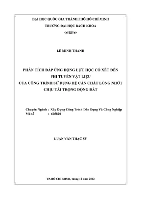 Phân tích đáp ứng động lực học công trình với hệ cản