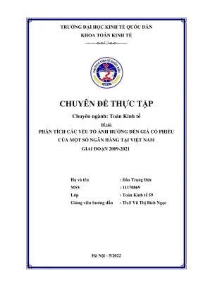 Phân tích yếu tố ảnh hưởng giá cổ phiếu ngân hàng Việt 
