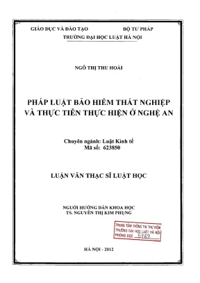 Nghiên cứu thực tiễn pháp luật bảo hiểm thất nghiệp tại