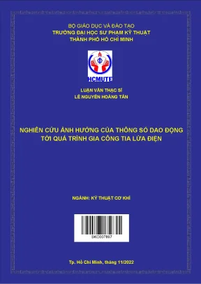 Ảnh hưởng của thông số dao động trong gia công tia lửa điện