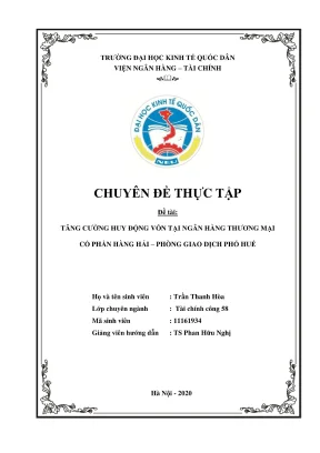 Chuyên đề thực tập: Chiến lược tăng cường huy động vốn 