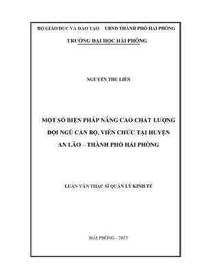 Biện pháp nâng cao chất lượng đội ngũ cán bộ viên chức