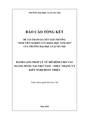 Nghiên cứu khoa học về mô hình cho vay ngang hàng tại 