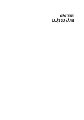 Giáo Trình Luật So Sánh Đại Học Luật Hà Nội - Phần 1 | 