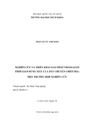 Giải pháp giảm thời gian dừng máy dây chuyền chiết bia: