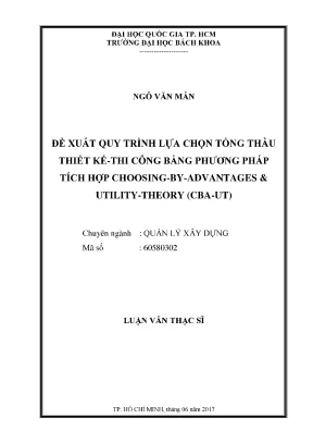 Quy Trình Lựa Chọn Tổng Thầu Thiết Kế - Thi Công Bằng