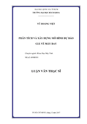Phân Tích Và Xây Dựng Mô Hình Dự Báo Giá Vé Máy Bay