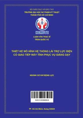 Thiết kế mô hình hệ thống lái trợ lực điện giao tiếp máy 
