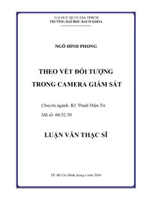Luận Văn Thạc Sĩ Kỹ Thuật Điện Tử: Theo Dõi Đối Tượng