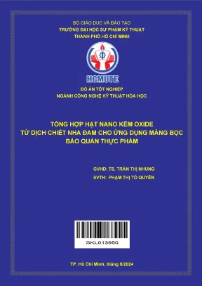 Tổng hợp hạt nano kẽm oxide từ nha đam ứng dụng trong 
