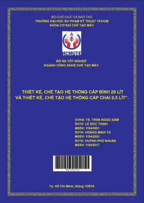 Thiết kế và chế tạo hệ thống cấp bình 20l và chai 0.5l
