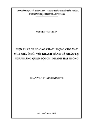 Biện pháp nâng cao chất lượng cho vay mua nhà ở khách