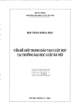 Vấn đề giới trong đào tạo luật học tại Đại học Luật Hà