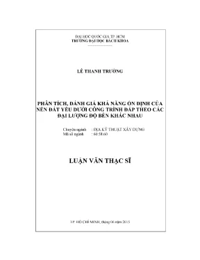 Phân tích đánh giá ổn định nền đất yếu dưới công trình