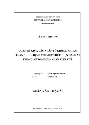 Luận văn thạc sĩ quản trị kinh doanh quan hệ giữa các nhân tố không khí an toàn người bệnh với việc thực hiện hành vi không an toàn của nhân viên y tế