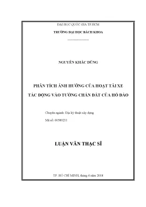 Phân Tích Ảnh Hưởng Của Hoạt Tải Xe Đến Tường Chắn Đất