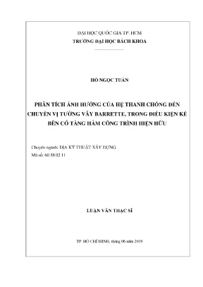 Phân tích ảnh hưởng hệ thanh chống đến chuyển vị tường