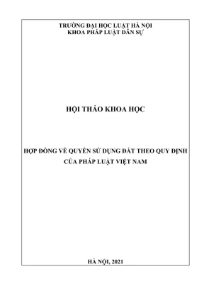 Hội thảo khoa học về quyền sử dụng đất theo pháp luật 