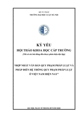 Hội thảo khoa học: Hợp nhất văn bản quy phạm pháp luật 
