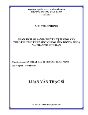 Phân tích chuyển vị tường vây: So sánh phương pháp sức 