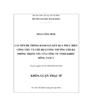 Cải tiến hệ thống đánh giá và lương thưởng cho 3 phòng