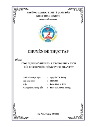 Ứng Dụng Mô Hình VAR Phân Tích Rủi Ro Cổ Phiếu FPT - 