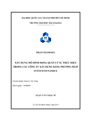 Mô Hình Động Quản Lý Thực Hiện Trong Công Ty Xây Dựng