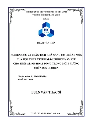 Nghiên cứu khả năng ức chế ăn mòn của Yttrium