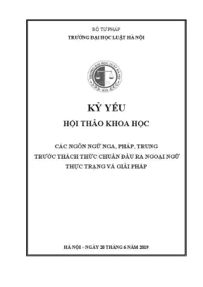 Hội Thảo Khoa Học: Giải Pháp Chuẩn Đầu Ra Ngoại Ngữ Cho 