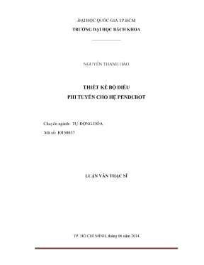 Tự Động Hóa Thiết Kế Bộ Điều Khiển Phi Tuyến Cho Hệ 