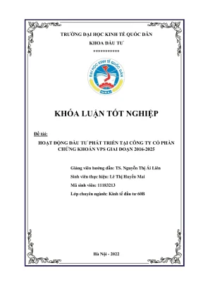 Khóa luận tốt nghiệp: Hoạt động đầu tư phát triển tại