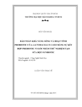 Bảo Toàn Khả Năng Sống & Hoạt Tính Probiotic Của