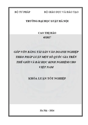Góp vốn bằng tài sản vào doanh nghiệp: Kinh nghiệm quốc 