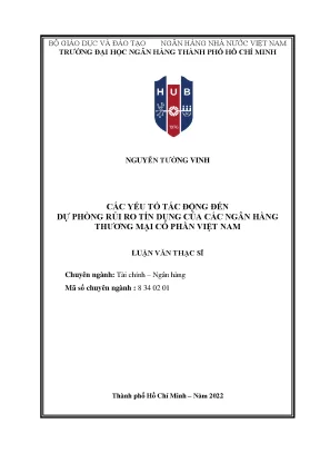 Các yếu tố ảnh hưởng đến dự phòng rủi ro tín dụng của