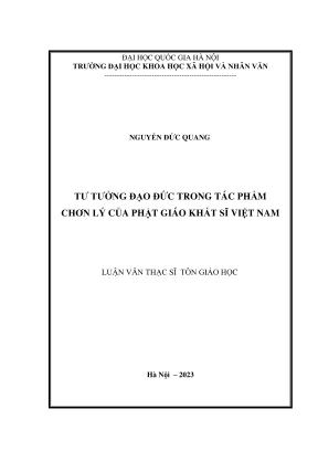 Tư tưởng đạo đức trong tác phẩm Chơn Lý của Phật giáo