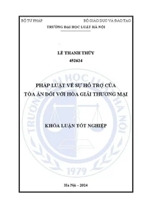 Khóa Luận Tốt Nghiệp: Vai Trò Hỗ Trợ Của Tòa Án Trong